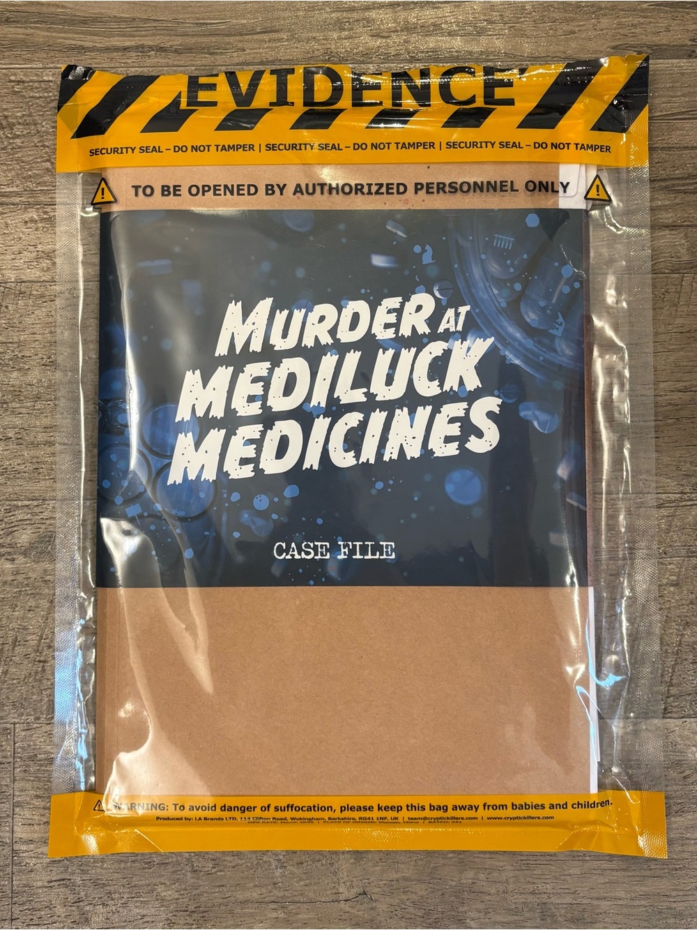 Cryptic Killers “Murder at Mediluck Medicines” Case File